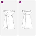 vidaXL Jardinière à pilier Argent 35 x 35 x 73 cm Acier patiné