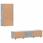 vidaXL Ensemble meuble TV FLORIN Gris béton Bois d'ingénierie