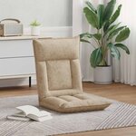 vidaXL Fauteuil de sol ajustable Gris clair Tissu
