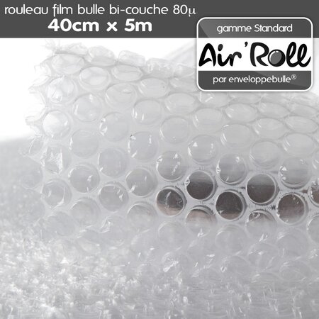 1 rouleau de film bulle d'air largeur 40 cm x longueur 5 mètres