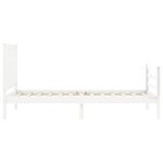 vidaXL Cadre de lit sans matelas blanc 90x200 cm bois massif