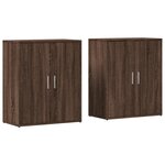 vidaXL Buffets 2 Pièces chêne marron 60x31x70 cm bois d'ingénierie