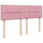 VidaXL Cadre de lit ottoman avec matelas rose 140x200 cm velours