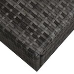vidaXL Salon de jardin 9 Pièces avec auvent résine tressée anthracite