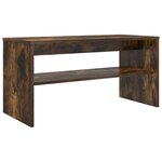 vidaXL Meuble TV Chêne fumé 80 x 35 x 40 cm Bois d'ingénierie