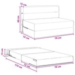 vidaXL Canapé-lit pliable Gris foncé 70 x 72 x 60 cm Tissu