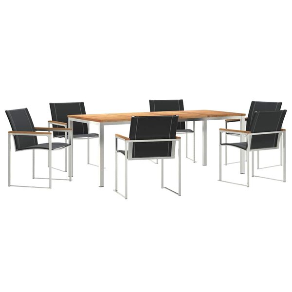 vidaXL Ensemble de salle à manger pour jardin 7 Pièces