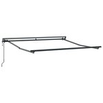vidaXL Cadre d'auvent Réglable Anthracite 3 x 2 5 m Acier