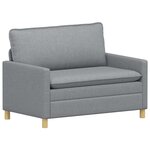 vidaXL Canapé 2 place Gris clair 126 x 81 x 87 5 cm Tissu