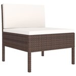 Salon de jardin meuble d'extérieur ensemble de mobilier 10 pièces avec coussins résine tressée marron 02_0015164