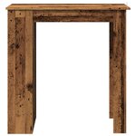 vidaXL Table de bar et étagère de rangement vieux bois 102x50x103 5 cm