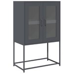 vidaXL Buffet haut anthracite 68x39x107 cm acier