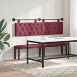 vidaXL Tête de lit suspendue Bordeaux Tissu
