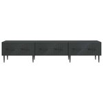 vidaXL Meuble TV avec tiroir Noir 147 x 34 5 x 30 cm Bois d'ingénierie