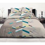Parure de couette 240 x 260 cm : Housse de couette + 2 taies d'oreiller