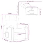 vidaXL Fauteuil inclinable de massage Noir Similicuir