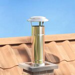 vidaXL Extension de Conduit Argent 25 x 25 x 65 cm Acier inoxydable