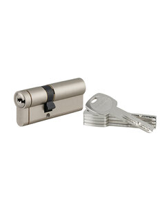 THIRARD - Cylindre double entrée Transit 1  45x30mm  SNAP côté 30  nickelé  5 clés - THIRARD