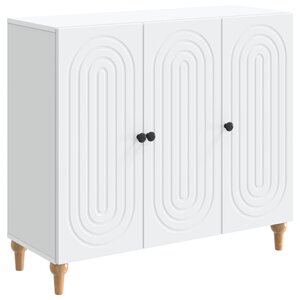 vidaXL Buffet Blanc 89 x 34 5 x 80 cm Bois d'ingénierie