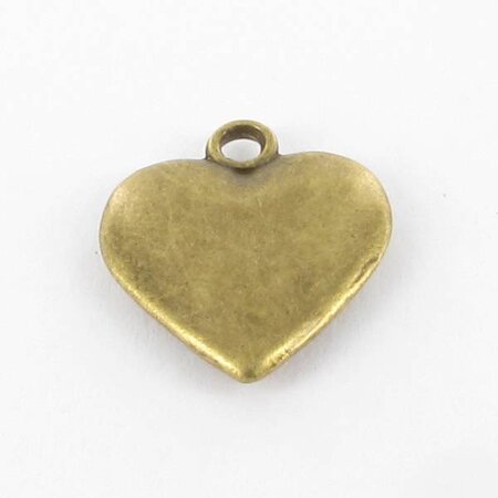 Breloque en métal Coeur n°2 Bronze