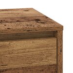 vidaXL Cabinet de chevet avec lumières LED Bois ancien 39x34 5x50 cm