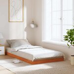 vidaXL Cadre de lit sans matelas cire marron 75x190 cm bois pin massif
