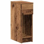 vidaXL Tables de chevet avec tiroir 2 Pièces vieux bois 20x36x60 cm