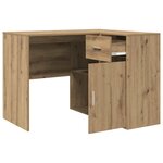vidaXL Bureau d'angle avec tiroir chêne artisanal 102 x 50 x 75 cm