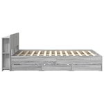 vidaXL Cadre de lit avec rangement Sonoma gris 160 x 200 cm