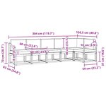 vidaXL Ensemble de canapés d'extérieur 6 Pièces Blanc et crème Polyester