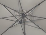 Parasol jardin déporté alu "sun 4" - rectangle - 3 x 4 m - gris