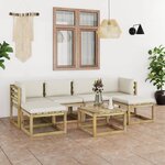 Vidaxl salon de jardin 7 pièces avec coussins bois de pin imprégné