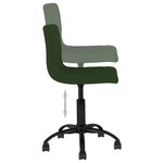 Vidaxl chaise pivotante de salle à manger vert foncé velours