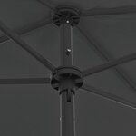 vidaXL Parasol de plage anthracite 180x120 cm
