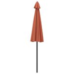 vidaXL Parasol d'extérieur et mât avec aluminium 270 cm terre cuite