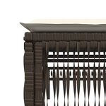 vidaXL Chaises longues lot de 2 avec table marron résine tressée