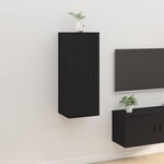 vidaXL Meuble TV mural Noir 40x34 5x100 cm