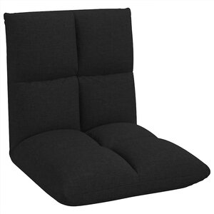 vidaXL Fauteuil de sol ajustable Noir Tissu