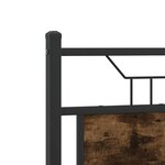 vidaXL Cadre de lit sans matelas chêne fumé 120x190 cm bois ingénierie