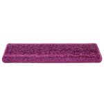 vidaXL Tapis d'escalier 20 pièces 65 x 21 x 4 cm Violet Bord rectangulaire
