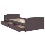vidaXL Cadre de lit sans matelas marron foncé bois pin massif 90x200cm