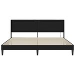 vidaXL Cadre de lit avec bandes LED Noir 200 x200 cm Simili cuir