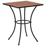 vidaXL Ensemble de bistro 3 Pièces mosaïque Carreau céramique Terre cuite