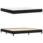vidaXL Lit à ressorts avec matelas Noir 200 x 200 cm tissu