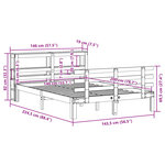 vidaXL Cadre de lit et tête de lit sans matelas cire marron 140x200 cm