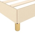 vidaXL Cadre de lit avec tête de lit Crème 180 x 200 cm Tissu