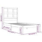 vidaXL Cadre de lit bois de pin massif 90x190 cm simple