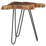 vidaXL Table basse 70x45 cm Bois de teck massif et polyrésine