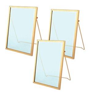 3 cadres en verre rectangulaires vintage 13 x 18 5 cm
