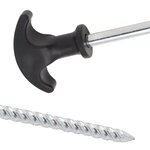 vidaXL Piquets de tente 24 Pièces 30 cm Ø7 mm acier galvanisé